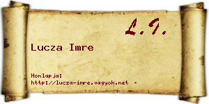 Lucza Imre névjegykártya